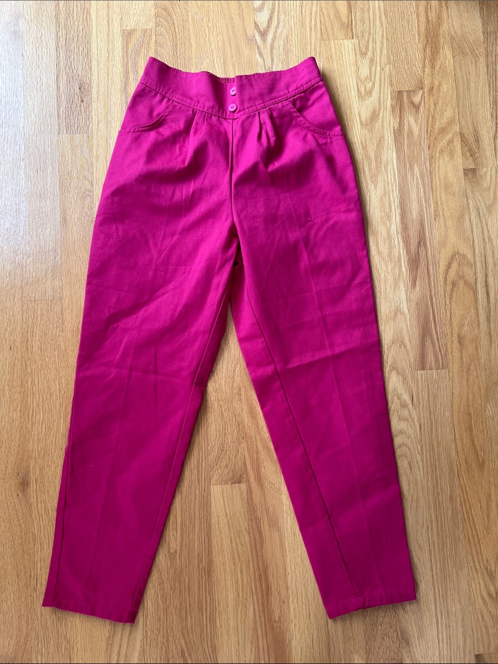 Vintage Silver Unicorn size 12 girls pink pants with elastic waist